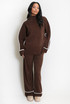 Contrast Seam Knitted Loungewear Set