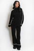 Contrast Seam Knitted Loungewear Set