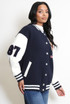 Bear Motif Varsity Jacket