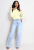 Long Sleeve Crop Top With Asymmetric Neckline 