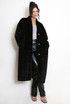 Cable Look Faux Fur Long Coat
