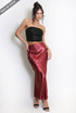 Foil Bias Cut Midi Skirt