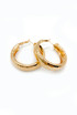Honeycomb Embossed Hoop Earrings