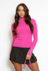 Diamante High Neck Ribbed Jumper (New Ratio)