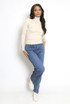 Diamante High Neck Ribbed Jumper (New Ratio)