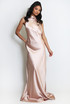 Satin Halter Neck Maxi Dress