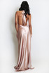Satin Halter Neck Maxi Dress