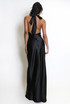 Satin Halter Neck Maxi Dress