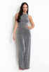 Embellished Sleeveless Crop Top & Trouser Co-Ord