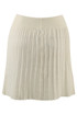 Pleated Fine Knit Mini Skirt With Buttons