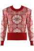 Embellished Printed Fine Knit Jumper