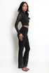 Cluster Embellished Flare Trouser