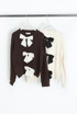 Soft Knit Cardigan With Bows