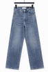 Full Diamante Embellished Wide Fit Jeans