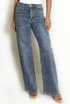 Full Diamante Embellished Wide Fit Jeans