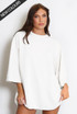 Oversized T-shirt With 3/4 Sleeve