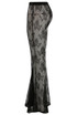 Sheer Mesh Flare Trousers in Black