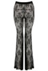 Sheer Mesh Flare Trousers in Black