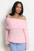 Chunky Soft Bardot Cable Knit Jumper