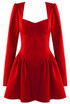 Long Sleeve Godet Mini Dress