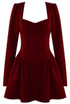 Long Sleeve Godet Mini Dress