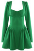 Long Sleeve Godet Mini Dress