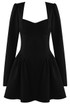 Long Sleeve Godet Mini Dress
