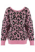 Bow Back Leopard Print Jumper