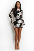 Floral Lace Lined Mini Dress