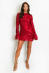 Floral Lace Lined Mini Dress Floral Lace Lined Mini Dress