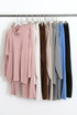 Oversized Button Neck Sweatshirt And Trouser Set