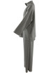 Oversized Button Neck Sweatshirt And Trouser Set
