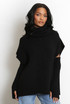 Roll Neck Jumper With Cut Out Sleeves