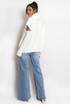Roll Neck Jumper With Cut Out Sleeves