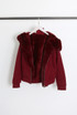 Burgundy Faux Fur Lined Hoodie