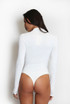 Ruched Shoulder Long Sleeve Bodysuit