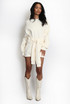 Tie Front Sweatshirt Dress