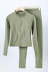Active Zip Top And Push Up Legging Set