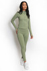 Active Zip Top And Push Up Legging Set