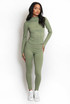 Active Zip Top And Push Up Legging Set