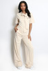 Casual Bow Neck Top And Trouser Set