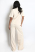 Casual Bow Neck Top And Trouser Set
