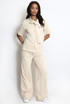 Casual Bow Neck Top And Trouser Set
