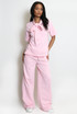 Casual Bow Neck Top And Trouser Set
