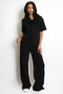 Casual Bow Neck Top And Trouser Set