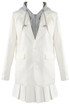 Blazer With Hoodie Insert And Skirt Set