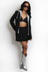 Blazer With Hoodie Insert And Skirt Set