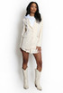 Blazer With Hoodie Insert And Skirt Set