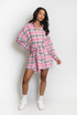 Check Tie Front Shirt Dress Check Tie Front Shirt Dress