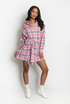 Check Tie Front Shirt Dress Check Tie Front Shirt Dress